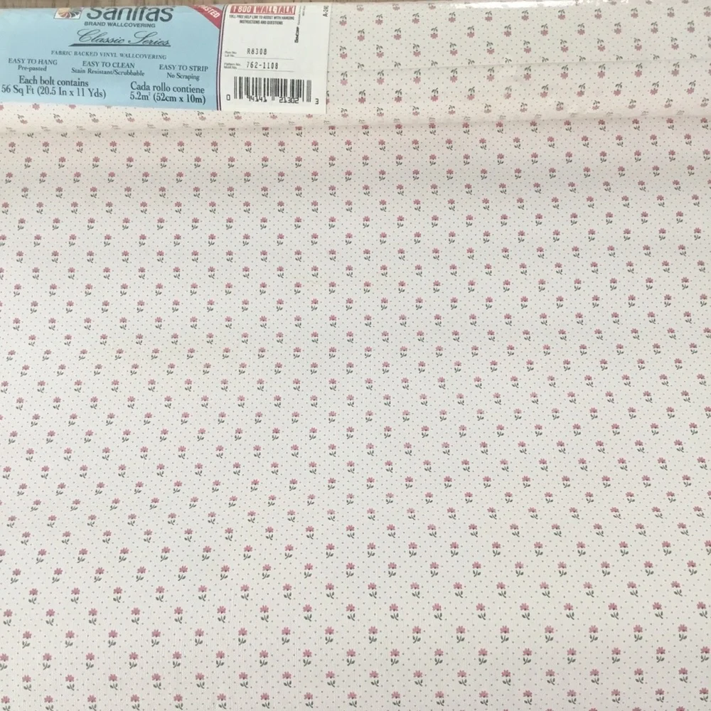 ✨Vintage Y2K Barbiecore Retro Pink Floral Dot Wallpaper 4 Rolls